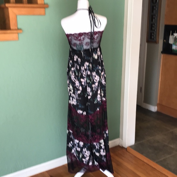 Free people beautiful purple and black lace satin jumpsuit - Picture 5 of 7